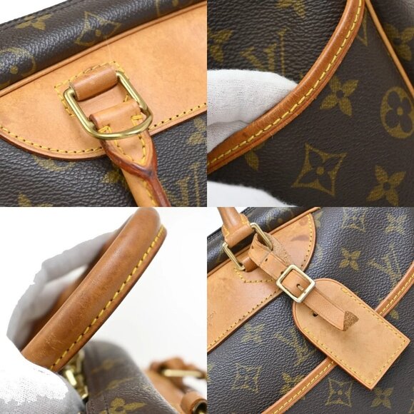 LOUIS VUITTON LV Logo Deauville Hand Bag Monogram Leather Brown M47270 81EE891 - Picture 9 of 16